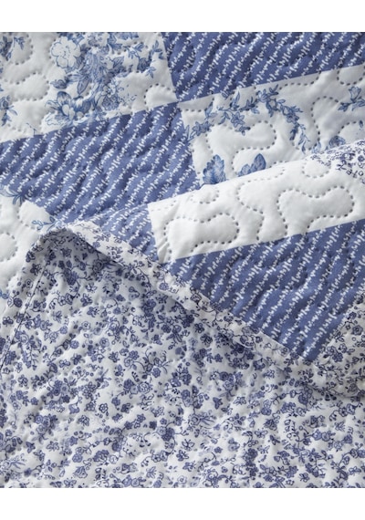 English Home Mosa Blu Çift Kişilik Yatak Örtüsü Takımı 200x220 Cm Lacivert