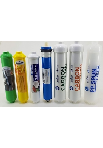 Inline 12'' Spun Gac Blok Post Karbon Membran Ph Mineral Filtre