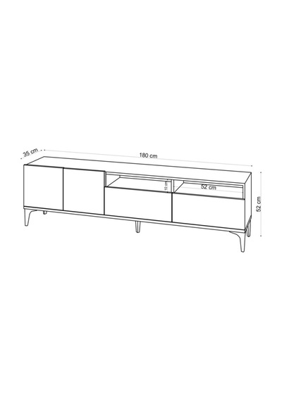 Decormet Ross Tv Sehpası Safir Meşe -dec-20047 Diğer