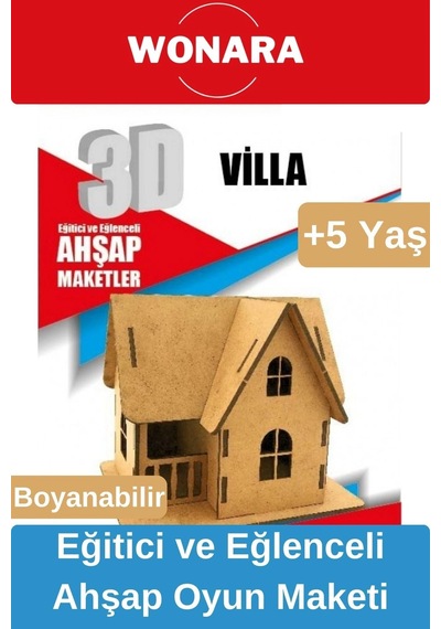 3d Eğitici Zeka Geliştirici Boyanabilir Ahşap Puzzle - Ebeveyn Ve Çocuk İçin Demonte Oyun Maketi