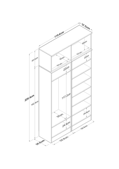 Rani Ea146 Modern Portmanto 8 Kapaklı Raflı Askılı Ayakkabılık Vestiyer Sepet Ceviz - Beyaz Rani Ea146 Modern Portmanto 8 Kapaklı Raflı Askılı Ayakkabılık Vestiyer Sepet Ceviz - Beyaz