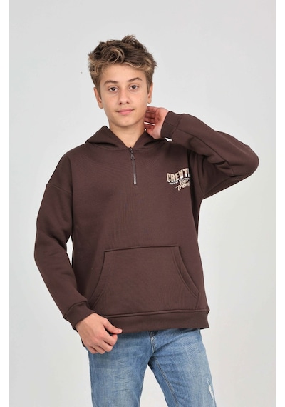 Toontoy Kids Toontoy Erkek Çocuk Create Baskılı Sweatshirt Kahverengi