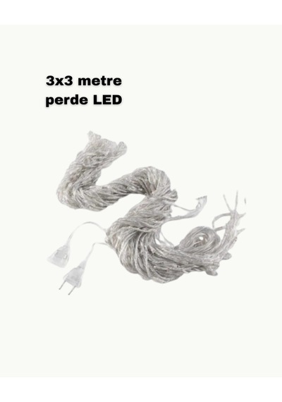3x3 Led Işık Perdesi Şelale Model İç Dış Mekân Dekorasyonu Çok Renkli