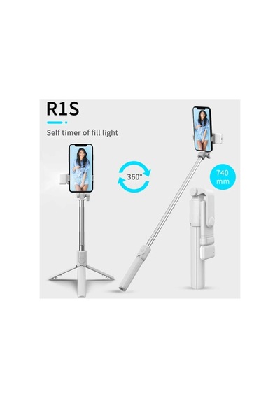 Bluetooth Lu Led Işıklı Selfie Çubuğu Uzaktan Kumandalı Yatay Ve Dikey Kullanabilme Özçekim Tripod