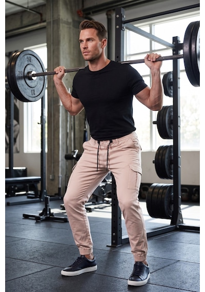 Rizzup Erkek Slim Fit Likralı Taş Kargo Jogger Pantolon İpli Bel Lastikli Paça 1601569