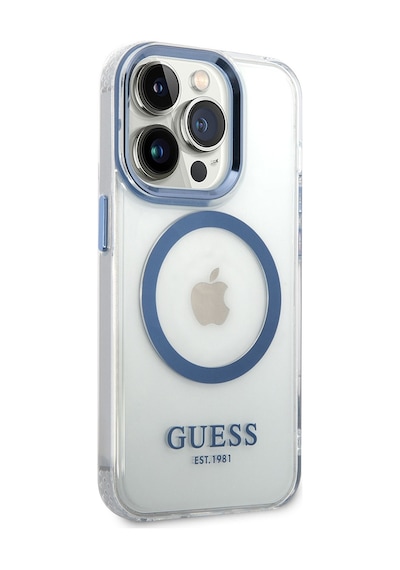 Apple Uyumlu iPhone 14 Pro Max Kılıf Guess Magsafe Şarj Özellikli Metal Kamera Çerçeveli Kapak