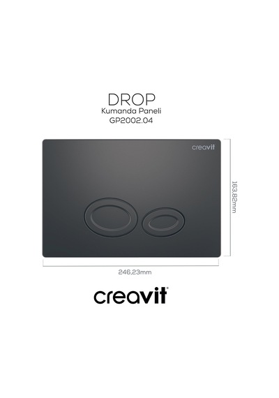 Creavit Drop Antrasit Kumanda Paneli GP2002.04 Antrasit