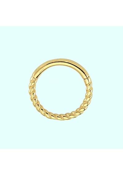 Altın Halka Piercing Burgu 14 Ayar Altın