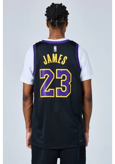 Nike Dri Fit Los Angeles Lakers 2023/24 City Edition Basketball Jersey Lebron James Basketbol Forması Siyah Nike Dri Fit Los Angeles Lakers 2023/24 City Edition Basketball Jersey Lebron James Basketbol Forması Siyah