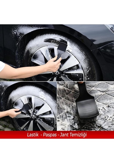 Sogud Lastik Temizleme Fırçası Jant, Paspas Ve Araç İç/dış Detay Temizliği İçin Sert Kıllı Er