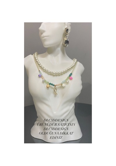 Dekoratif Takı Mankeni, Teşhir Standı, Takı Organizer, Şık Mücevher Küpe Kolye Sergileme Standı Beyaz 91045648