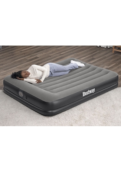 Bestway 671bu Tritech Çift Kişilik Dahili Usb Pompalı Şişme Yatak 2.03m X 1.52m X 36cm Siyah Gri