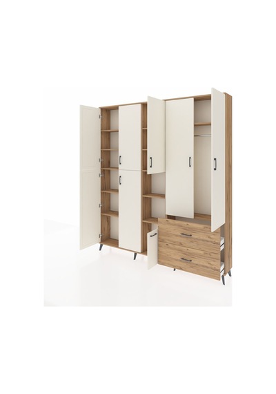 Arges Dolap 12 Raflı 2 Çekmeceli Tek Askılı 220x30x243 Çam-aytaşı/çam Aytası/atlas Çam Arges Dolap 12 Raflı 2 Çekmeceli Tek Askılı 220x30x243 Çam-aytaşı/çam Aytası/atlas Çam