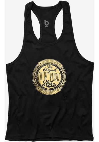 Bluu Nygold Fitness Gym Tank Top Sporcu Atleti Siyah