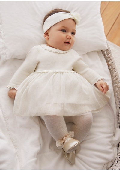 Mayoral Kız Bebek Elbise - Mayoral - Beyaz - 18-ay - 02806-beyaz-18-ay