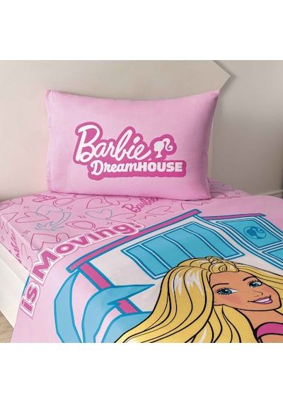 Taç Lisanslı Barbie Dream House Pamuk Tek Kişilik Nevresim Takımı 000000001000052420 Çok Renkli