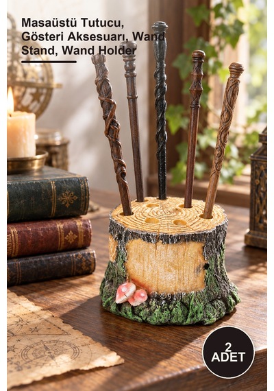2 Adet Sihirli Asa Standı Masaüstü Tutucu, Gösteri Aksesuarı, Wand Stand, Wand Holder