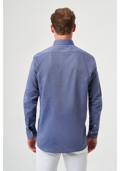 Bisse Erkek Regular Fit Uzun Kollu Spor Gömlek Laci Gm23y231118 D39 Lacivert