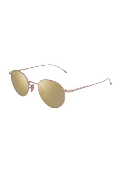 Mj0691s 00301 48 Unisex Oval Polarize Aynalı Gold Metal Güneş Gözlüğü Altın