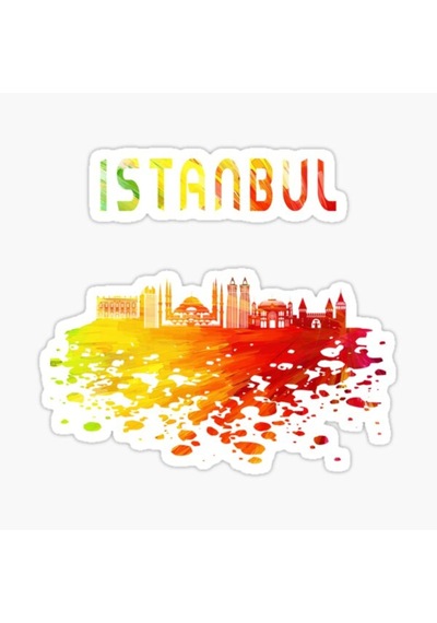 Istanbul Leptop Araba Sticker Yapıştırması 18 Cm