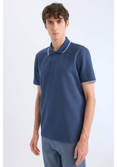 DeFacto Regular Fit Polo Yaka Kısa Kollu Waffle Tişört D7932AX25SPIN179 DeFacto Regular Fit Polo Yaka Kısa Kollu Waffle Tişört D7932AX25SPIN179