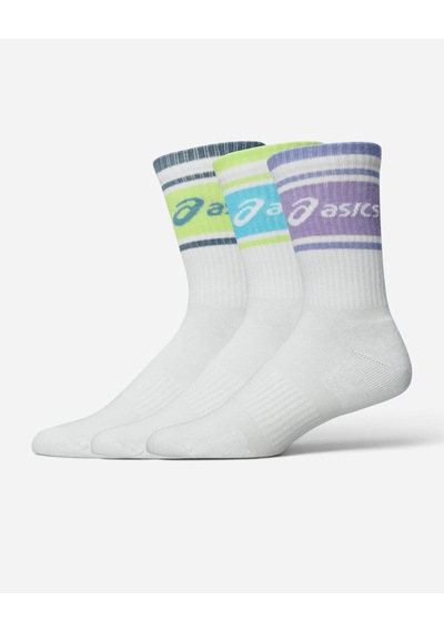 Asics 3 Pack Asıcs Logo Crew Sock Illuminate Yellow/energy Aqua/ Koşu Çorabı 3033c295-751 İlluminate Yellow/energy Aqua/
