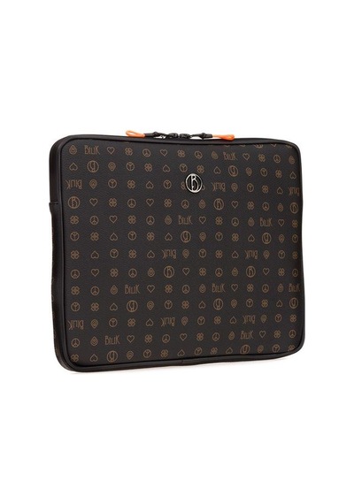 Bilik Deri Monogram Siyah Unisex Laptop & Evrak Çantası Tablet Mn Siyah