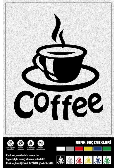 Coffee Stıcker 25 X 30 Cm
