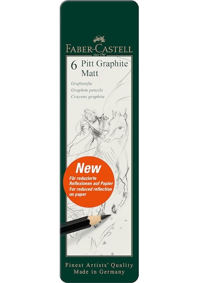 Faber-castell Pitt Matt Dereceli Kurşun Kalem Seti, 6 Lı, 2b-12b, Çok Renkli