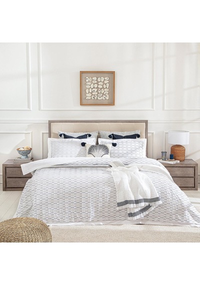 Ascar %100 Pamuk King Size Nevresim Seti 230x220 Cm Beyaz