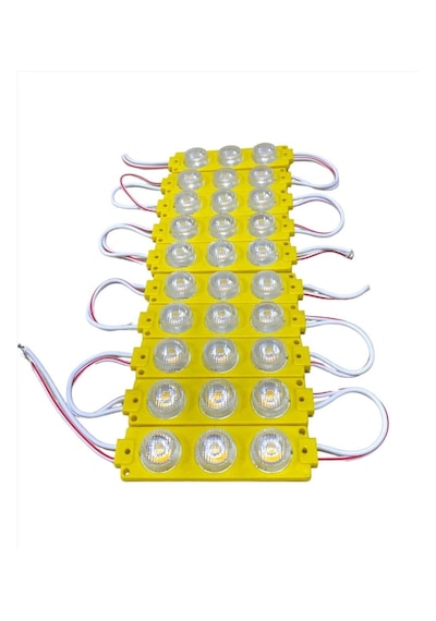 12 Volt 3'lü 3w Amber Modül Led 10 Adet