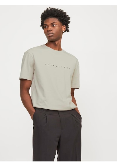 Jack & Jones JJESTAR JJ TEE Erkek  Bej Tişört