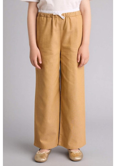 Defacto Wıde Leg Jean Görünümlü Pantolon Kız Çocuk G6814a826smbg399 Bej-bg399