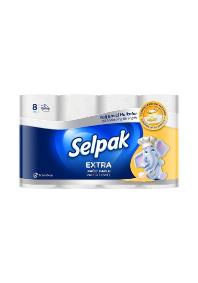 Selpak Yağ Emici Havlu 8'li - 4 Adet Tarı