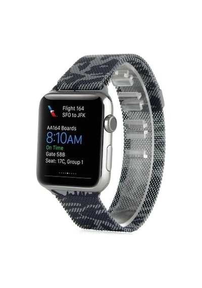 Ally Apple Watch Uyumlu   7-8 45mm 6-5-4 44mm Kayış Kordon Metal Milano Loop Kamuflaj 3-2-1 42mm- 5775