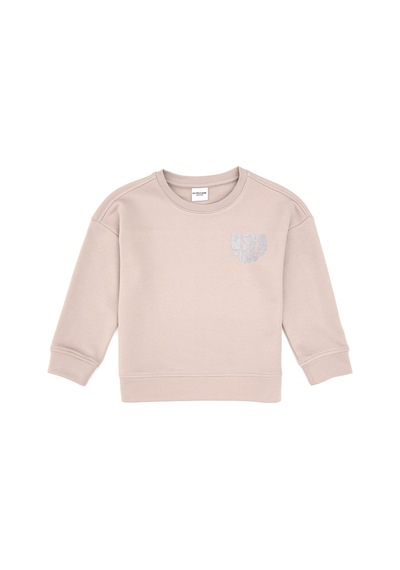 U.S. Polo Assn. Kız Çocuk Taş Simli Baskı Detaylı Bisiklet Yaka Basic Sweatshirt 50314289-VR049