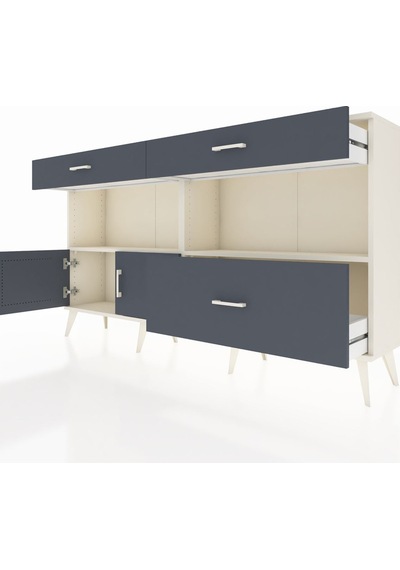 Arges Konsol 2 Raflı 3 Çekmeceli 2 Kapaklı 176x30x99 Aytaşı-antra Aytaşı-antrasit Arges Konsol 2 Raflı 3 Çekmeceli 2 Kapaklı 176x30x99 Aytaşı-antra Aytaşı-antrasit
