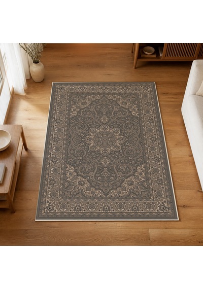Kartela Halı Aven Halı Jüt Taban Dokuma Halı Antrasit - 80 X 120 Cm