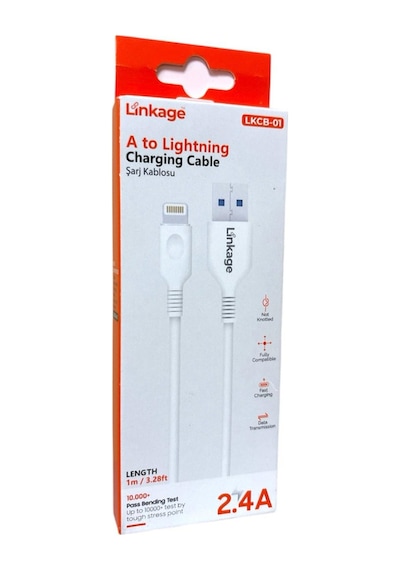 Usb Şarj Kablosu Apple iPhone Uyumlu Lkcb-01 Datcharg Tm Usb Şarj Ve Veri Kablosu