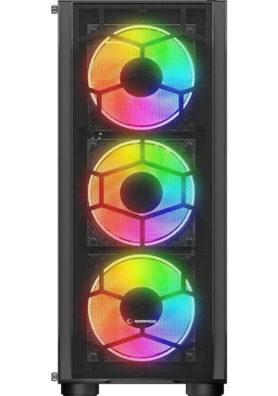 Rampage Hollow 650 W 80+ 4 x 12 CM ARGB Fan Temperli Camlı Mid Tower Oyuncu Kasası