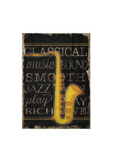 Bedeko Klasik Jazz Müziği Dekoratif Mdf Tablo 35 Cm X 50 Cm