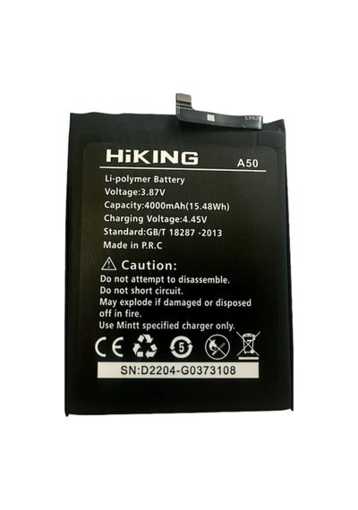 Hiking A50 Batarya Pil Telefon Bataryası Pil Bandı Yanında