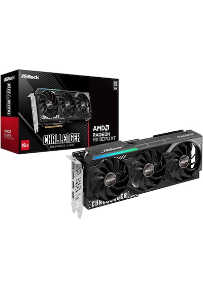 Asrock Amd Radeon Rx 9070 Xt Challenger Triple Fan 16gb Gddr6