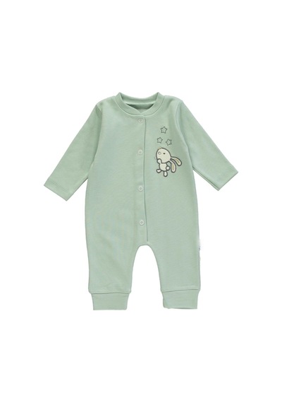 Ürünya Unisex Pamuklu Bebek Tulum Yeşil