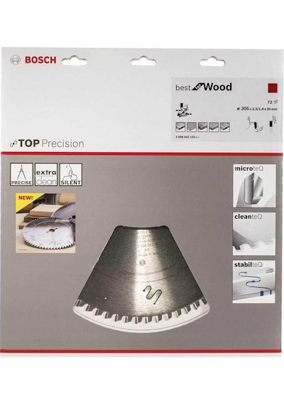 Bosch Best For Wood 305 x 30 MM 72 Diş Daire Testere Bıçağı - 2608642103