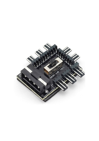8 Port 2 Seviye PWM 12 V 4 Pin Molex IDE Fan Denetleyici Çoklayıcı