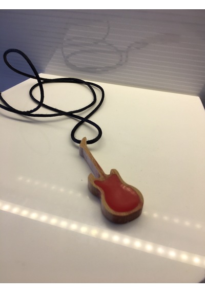 Gitar Epoksi Kolye Kırmızı