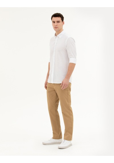 Pierre Cardin Erkek Camel Kanvas / Chino Pantolon 50288510-vr015 Camel