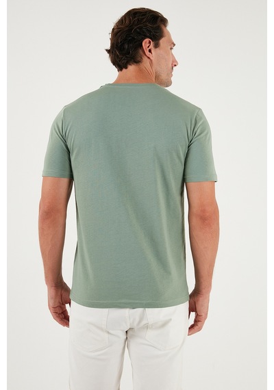 Buratti Pamuklu Baskılı Regular Fit Bisiklet Yaka Erkek T Shirt 59020205 Elma Yeşili