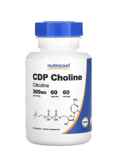 Nutricost Cdp Choline Citicoline 300 Mg 60 Capsules